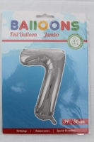 foli ballon groot silver 7 / per 6