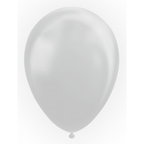 Ballon metallic zilver50 stuks 30cm / per 6