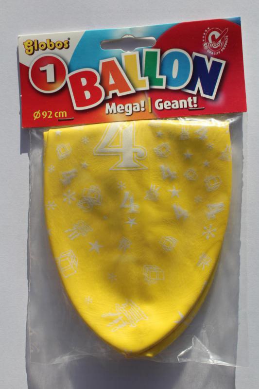 Cijfer 4 Megaballon 92cm lucht zakje a 1 ballon
