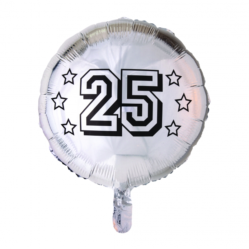 Foilballoon 25th anniversary , 18'' per 3