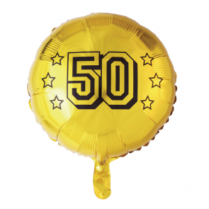 Foilballoon 50th anniversary , 18'' per 3
