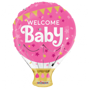 Foilballoon shape , 18" - pr welcome baby pink per 3