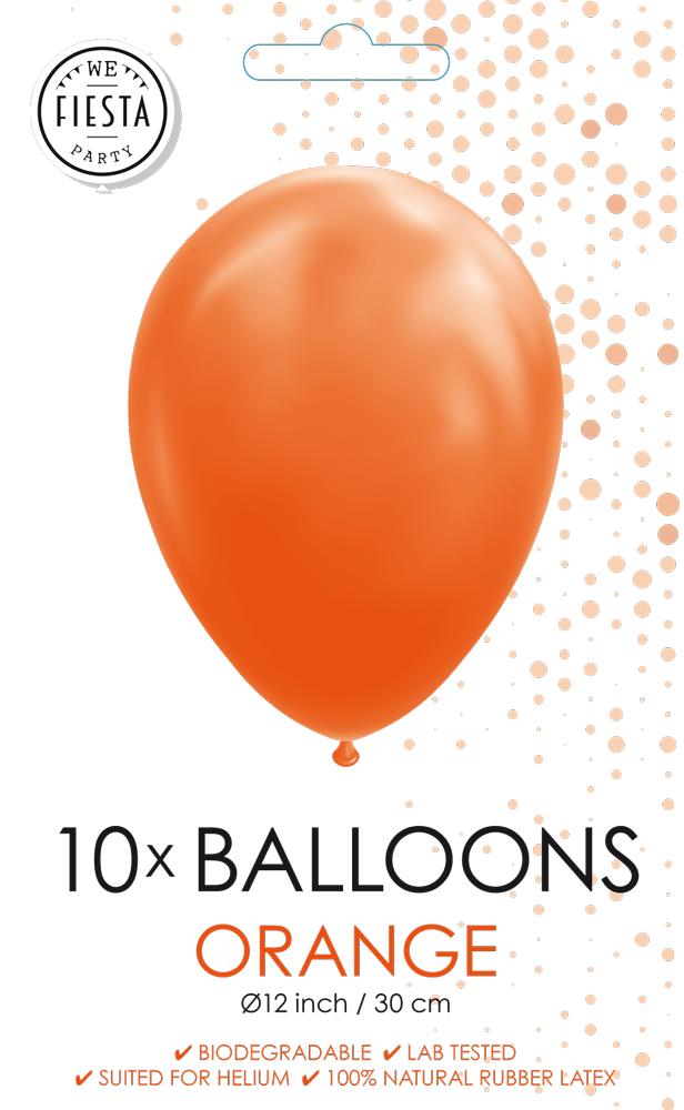 Ballon orange 10st per 6