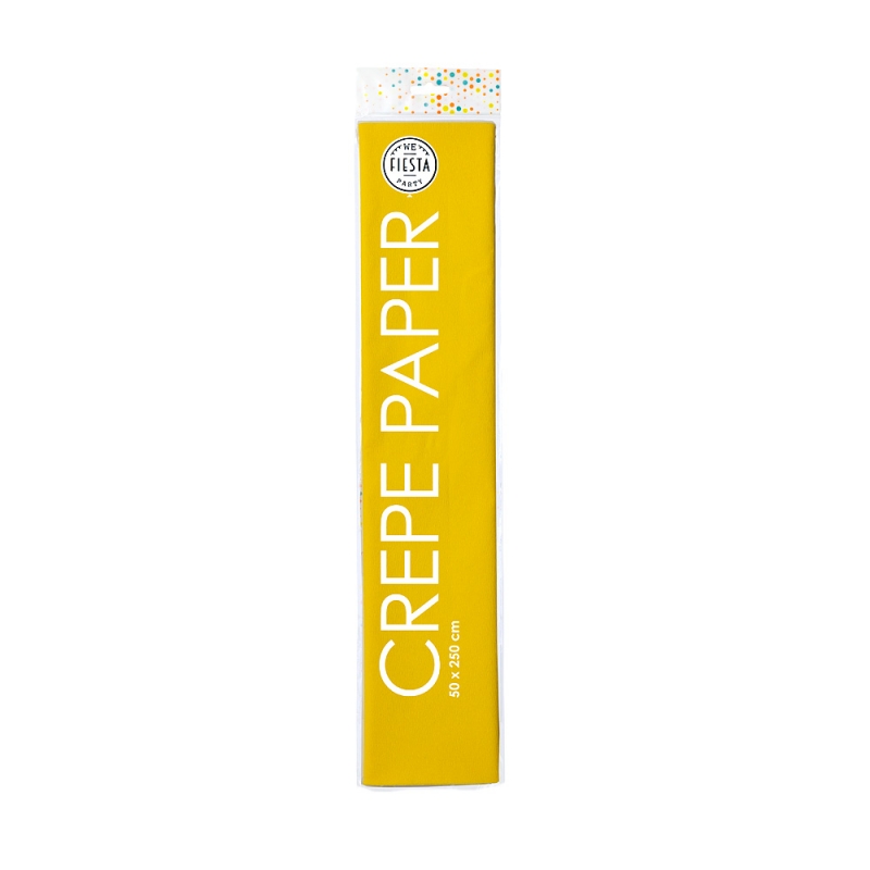 Crepe paper 50x250cm - yellow per 12