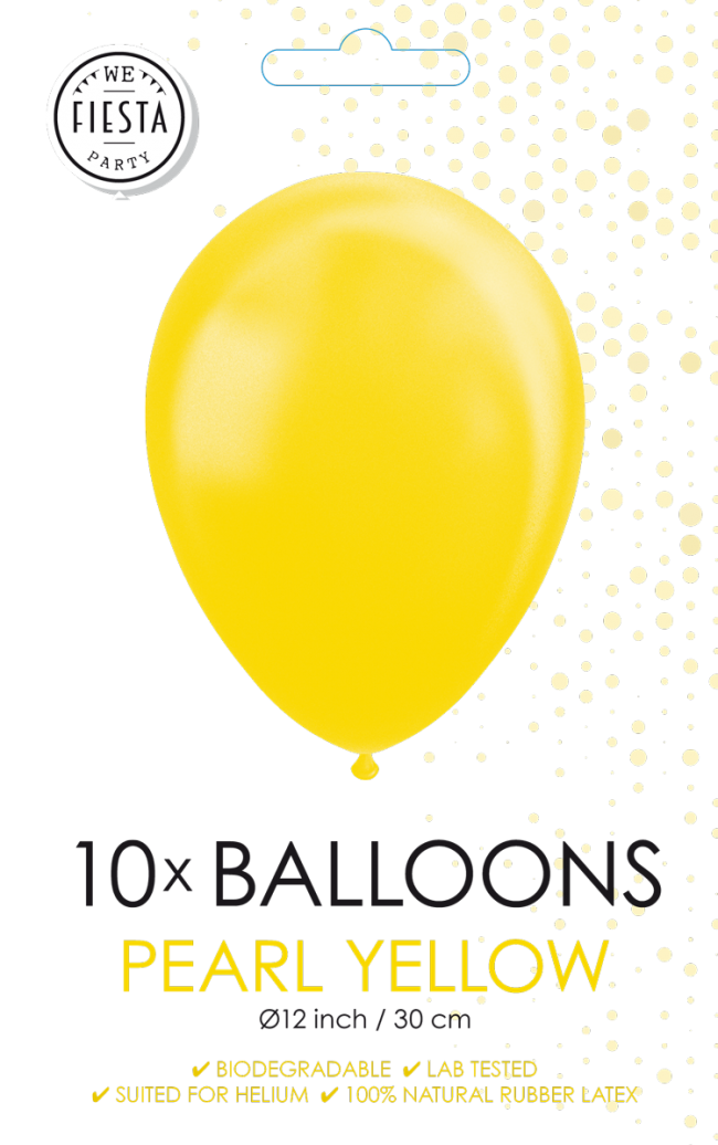 10 Balloons 12 metallic  yellow per 6