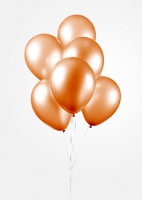 10 Balloons 12 metallic  orange per 6