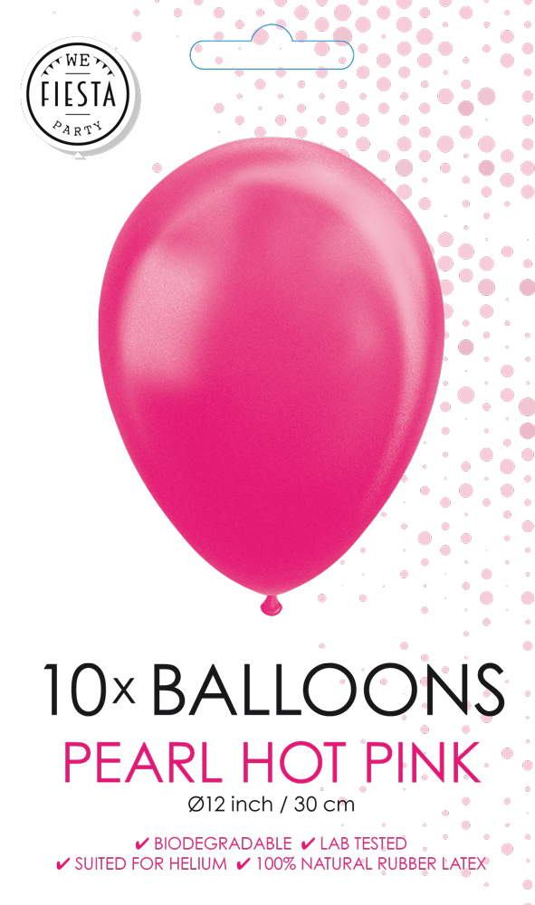 10 Balloons 12 metallic  Hot pink per 6