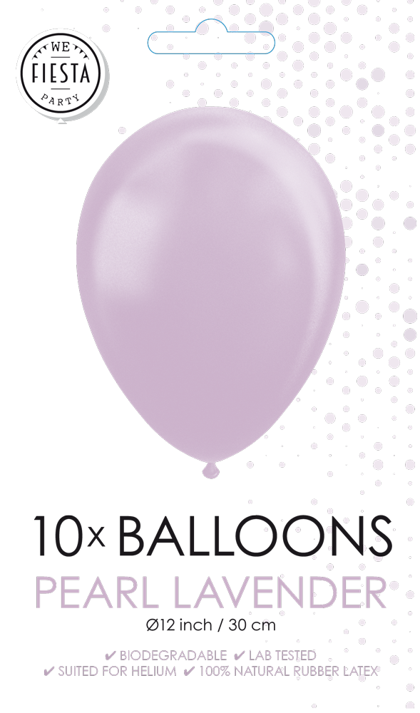 10 Balloons 12 metallic  lavender per 6