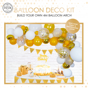 Balloon deco kit - gold contains 71 parts per 1