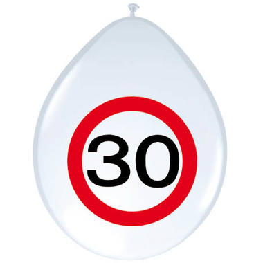 verkeersbord Ballonnen cijfer 30 per 5