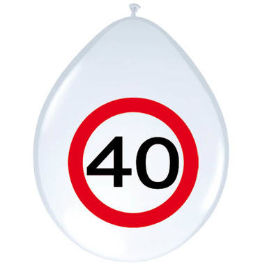 verkeersbord Ballonnen cijfer 40 per 5