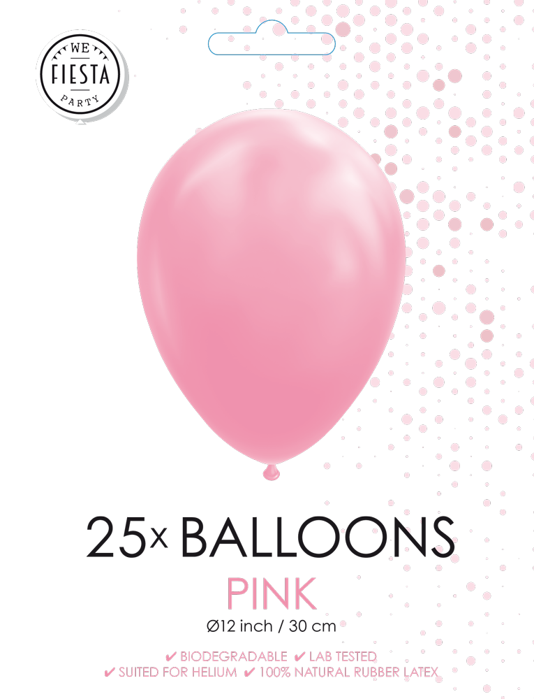 Ballonnen Roze 25 stuks per 6
