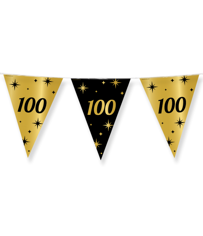 Classy Party flags foil - 100   Dubbelzijdig  10M per 6