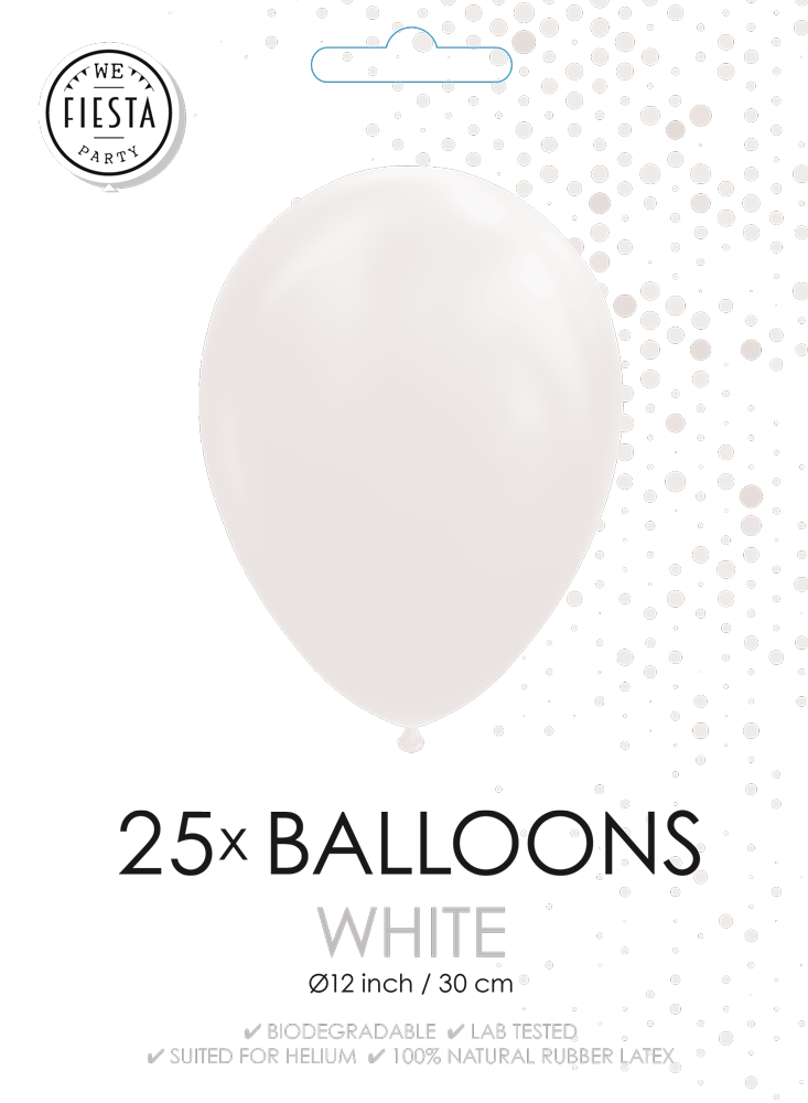 Ballonnen wit 25 stuks per 6