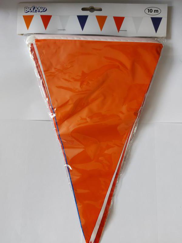 St. PE vlaggenlijn oranje-rood-wit-blauw (30 x 20 cm)(10 m) Per 8