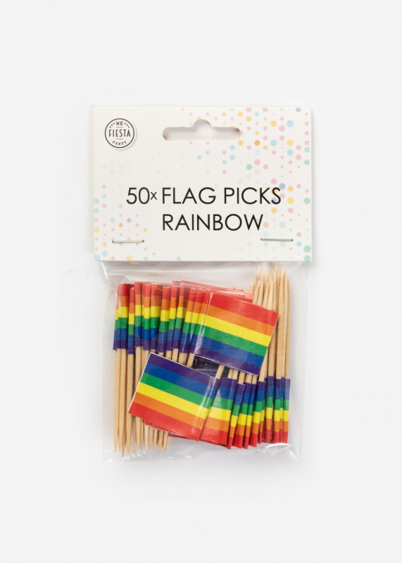 50 vlagprikkers Rainbow per 6