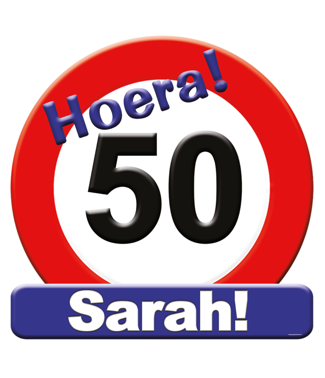 Huldeschild - 50 jaar Sarah per 6