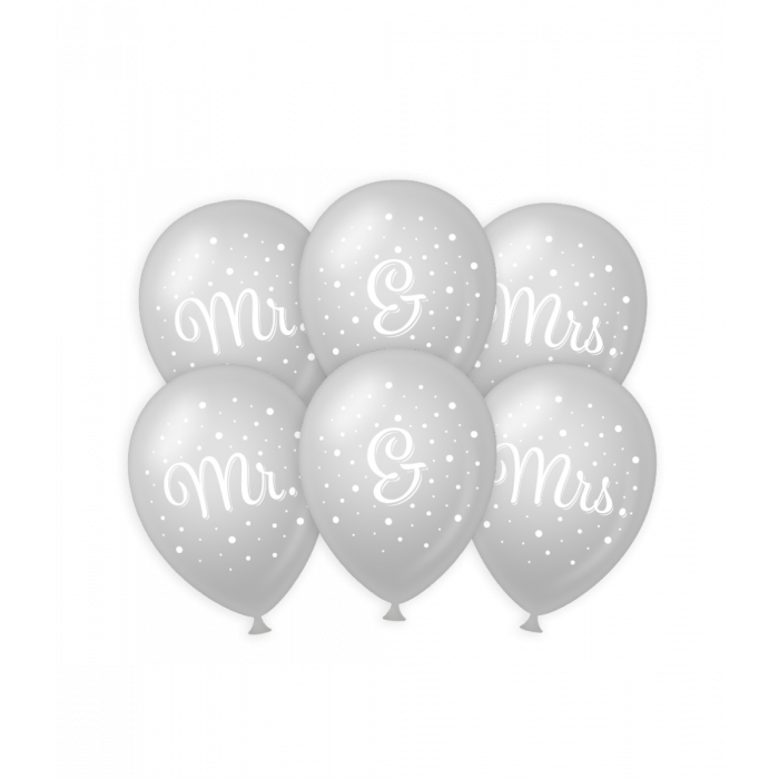 Wedding balloons Mr&Mrs per 6