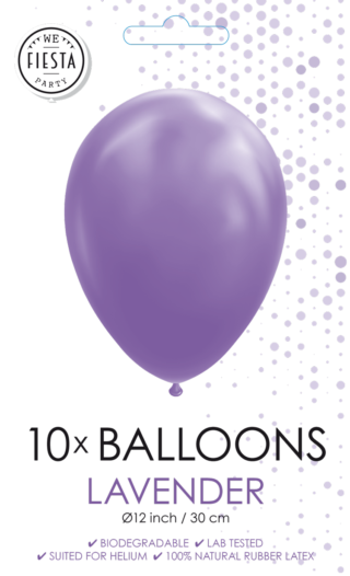 10 Balloons 12  lavender per 6
