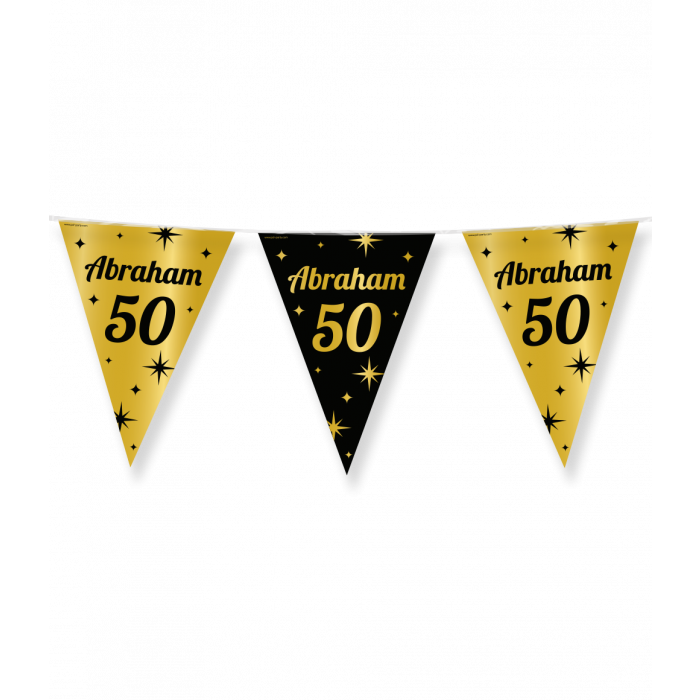 Classy party flags Abraham 50 10m per 6